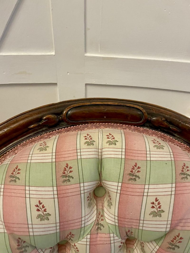 Antique Victorian Quality Carved Walnut Armchair - Image 7